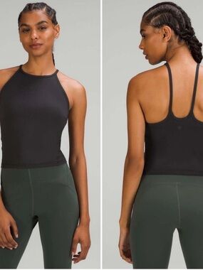 Lululemon Nulu High-Neck Yoga Tank Top Black 12